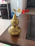 戲鯉葫蘆擺件大號開(kāi)口純黃銅玄關(guān)擺件客廳裝飾品六字真言銅葫蘆 1號六字真言葫蘆(高約18cm)送禮 曬單實(shí)拍圖
