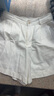 優(yōu)衣庫女裝麻棉短褲/休閑褲子473696 01 乳白色 M /160/66A 曬單實(shí)拍圖