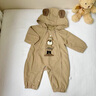 G.duck童裝嬰兒連體衣秋季新生兒衣服寶寶春秋款小熊爬服幼兒沖鋒衣外套 卡其色 66cm 建議0-3個(gè)月8-12斤 曬單實(shí)拍圖