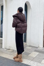 波司登（BOSIDENG）25新款羽絨服女短款90絨泡芙時(shí)尚脫卸帽厚冬季保暖外套B250243152 布朗咖7A11-趨勢推薦 XS 155/80A 體重約110以?xún)?曬單實(shí)拍圖