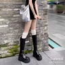 百麗踏增高8cm歐美風(fēng)感長(cháng)靴女2025春款辣妹瘦瘦靴小個(gè)子厚底騎士靴 黑色【升級款】 37 曬單實(shí)拍圖