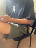 聲猴夏天套裝男士短袖純棉T恤寬松百搭潮流衣服痞帥休閑短褲兩件套潮 黑色+綠色短褲【二件套】 XL 曬單實拍圖