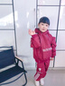 mlgt kids童裝男童加絨套裝冬季新款兒童加厚保暖外套男寶寶夾棉衣服 紅色 90 cm 曬單實(shí)拍圖