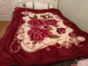 南極人雙層拉舍爾毛毯冬季加厚加絨被子10斤冬天毯子蓋毯陪嫁婚慶絨床單 CC-006快樂(lè )家族【雙層加厚保暖】 180x220cm毛毯【約重6斤】 曬單實(shí)拍圖