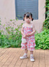 幼歌（YOUGE）嬰幼兒夏季新款裙子碎花吊帶連衣裙輕薄透氣柔軟蛋糕裙 粉花 90 cm 曬單實(shí)拍圖