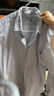 無(wú)印良品（MUJI）女式水洗平紋襯衫領(lǐng)長(cháng)袖襯衫襯衣內搭女裝秋季外搭薄款外套 白色條紋 M （160/84A） 曬單實(shí)拍圖