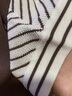 羅蒙（ROMON）休閑百搭針織短袖t恤女2025夏季新款設(shè)計感條紋POLO衫T恤上衣女 咖色 L 曬單實拍圖