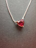 潘多拉（PANDORA）烈焰之心項鏈頸飾紅色愛(ài)心高級生日禮物送女友 烈焰之心 45CM 曬單實(shí)拍圖