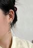 蔓笙銀色蝴蝶結長(cháng)款耳夾無(wú)耳洞女新款輕奢小眾夸張耳環(huán)甜酷冷淡風(fēng)耳飾 銀色蝴蝶結【耳夾一對】 曬單實(shí)拍圖