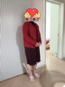 歌米拉（Gemila）針織開(kāi)衫女秋裝2025新款洋氣毛衣外套圓領(lǐng)春秋短款氣質(zhì)外搭上衣 紅色 2XL 【130斤-140斤】 曬單實(shí)拍圖