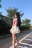 廣月藍(lán)荷葉邊半身裙女夏季新款百褶公主高腰蛋糕裙A字顯瘦蓬蓬短裙 白色 L 曬單實(shí)拍圖