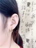 蔻詩(shī)哲 COASZE翡翠葫蘆18K金鏤空耳圈耳環(huán)耳扣 冰種陽(yáng)綠復古風(fēng) 翡翠耳環(huán) 曬單實(shí)拍圖
