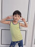 寬葉竹兒童莫代爾背心男童內穿寶寶夏季青少年小孩打底貼身內衣小背心 窄肩薄款背心)淺綠 【偏小一碼】 120 【建議身高105cm-115cm】 曬單實(shí)拍圖
