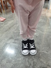 匡威（Converse）兒童鞋嬰童新款男女童魔術貼中幫帆布鞋A04826C-S-33 黑 26 【建議腳長16.5cm】 曬單實拍圖