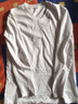 星之繭純棉長(cháng)袖T恤男v領(lǐng)韓版純色內搭修身彈力男白色秋衣打底衫衣服 白色v領(lǐng) M 曬單實(shí)拍圖