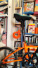 洛克兄弟ROCKBROS 山地公路自行车锁防盗便携锁头电动车链条钢缆锁单车配件 橙色 实拍图