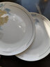 厚秀堂 家用餐具套裝景德鎮高檔金邊骨瓷碗家用高腳飯碗陶瓷歐式 8英寸月光盤(pán)【2個(gè)】雅清金邊 曬單實(shí)拍圖