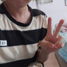 艾妃琳衣服女夏天的夏季短袖T恤女上衣國潮牌條紋美式復古短袖T恤女夏季 黑色-面料-體桖女 L 106-120斤-體桖女 曬單實(shí)拍圖