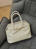 皮爾保羅品牌女包2026新款單肩斜挎包大容量牛皮手提包包生日禮物送女友 白色 曬單實(shí)拍圖