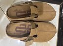 百麗（Belle）周雨彤同款花生吐司勃肯鞋女2025秋新款商場(chǎng)款包頭拖E7P1DCH5預售 棕色-半拖版 37 (235mm) 曬單實(shí)拍圖