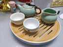 金團(tuán)家用密胺茶盤(pán)圓形托盤(pán)竹紋小型功夫茶臺(tái)簡(jiǎn)約塑料儲(chǔ)排雙用式瀝水盤(pán) 竹紋圓盤(pán)儲(chǔ)水式/直徑25.5cm 曬單實(shí)拍圖