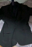 羅蒙（ROMON）西服男春秋季純色外套男士職業(yè)正裝修身西裝結婚禮服 黑色 2XL 曬單實(shí)拍圖