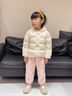 班喜迪兒童羽絨褲冬裝2025新款男童三防褲子女童加厚保暖休閑褲寶寶冬季 粉色 120 cm 曬單實(shí)拍圖