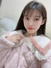 美筠新款睡衣女秋冬季珊瑚絨三層夾棉襖加厚加絨保暖法蘭絨家居服套裝 8802【非孕婦款】 L 【建議100-120斤，】 曬單實(shí)拍圖