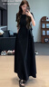 GARNUO法式赫本風(fēng)黑色連衣裙子女夏季2025新款高級(jí)感禮服裙氣質(zhì)收腰長裙 黑色【短袖長款】 M 【101-110斤】 曬單實(shí)拍圖