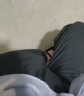 PMOG速干蘿卜褲女夏季薄款松緊腰直筒韓版九分小個子休閑褲女 黑色6733 M碼（建議100-120斤） 曬單實拍圖