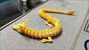 粉童3D打印神龍 3D打印會(huì )動(dòng)中國龍關(guān)節可活動(dòng)玩具非金屬神龍魚(yú)缸 絲綢金 曬單實(shí)拍圖