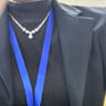 ZEGL碎銀子仿珍珠項鏈女飾品掛件吊墜鎖骨鏈輕奢生日禮物送女友 曬單實(shí)拍圖