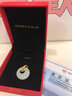 中國黃金（CHINA GOLD）金鑲玉黃金吊墜女款足金和田玉墜平生日禮物送女友老婆教師節禮物 和田玉平安扣吊墜【金重約1.1g-贈銀鏈】 曬單實(shí)拍圖