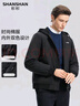 SHANSHAN杉杉棉服男新款秋冬季加厚保暖外套中青年男士商務(wù)休閑連帽外套 黑色 2XL 185 /185 曬單實(shí)拍圖