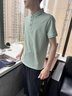 匯彩衫冰絲polo衫定制工作服速干衣t恤男短袖團(tuán)建文化衫刺繡大碼夏季薄 【珠地】CYJD-920短袖-豆綠色 XL 曬單實(shí)拍圖