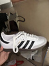 ADIDAS TECHFIT阿迪達斯新款復古馬毛德訓鞋百搭撞色帶圓頭真皮休閑阿甘鞋板鞋男 白黑灰 41 曬單實(shí)拍圖