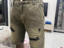 衣然呈品破洞牛仔短褲男夏季美式復(fù)古水洗寬松中褲百搭潮牌直筒五分褲子男 淺藍(lán)色 30【建議116-130斤】 曬單實(shí)拍圖