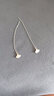 老銀匠三生有幸s925銀耳線(xiàn)女銀杏葉長(cháng)款簡(jiǎn)約流蘇個(gè)性國風(fēng)通勤銀耳飾女士 銀色 925銀/含證書(shū)/1對裝 曬單實(shí)拍圖