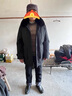 恒源祥棉服男中長(cháng)款風(fēng)衣毛領(lǐng)可拆卸連帽派克加絨加厚外套男裝秋冬季保暖 黑色 XL 180 曬單實(shí)拍圖