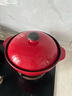 康特耐（KTN）砂鍋寬口陶瓷煲湯鍋熬藥煮粥燉肉瓦煲火鍋耐高溫燃氣灶家用廣味鍋 升級版·紅色（適用4-6人） 2.7L 曬單實(shí)拍圖