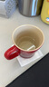酷彩（Le Creuset）炻瓷馬克杯子咖啡早餐辦公家用茶水杯馬克杯 300毫升V型馬克杯紅色 曬單實(shí)拍圖