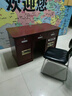 全鋼保險桌鋼制辦公桌帶密碼鎖收銀財務(wù)保險桌子家用電腦桌保險柜 木紋紅色1.2米雙柜款 曬單實(shí)拍圖