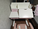 惠尋實(shí)木兒童學(xué)習桌小學(xué)生書(shū)桌椅可調節升降寫(xiě)字桌家用課桌寫(xiě)作業(yè)桌子 粉白色#手搖升降書(shū)桌+書(shū)架 100cm*60cm*75cm【總高114cm】 曬單實(shí)拍圖