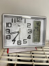 康巴丝（Compas）座钟客厅简约台钟石英钟时尚日历床头钟2991 银色 实拍图