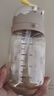 英氏（YEEHOO）兒童水杯PPSU吸管杯幼兒園1歲+背帶水杯大容量夏天牛奶杯500ml 曬單實(shí)拍圖