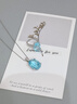 紀希哲 GICICE托帕石項鏈女輕奢設計寶石吊墜鎖骨鏈女生日禮物情 星輝藍夢(mèng)-天然托帕石兩件套 【專(zhuān)柜定制品牌禮盒】 曬單實(shí)拍圖