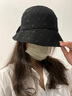 CHALL KITTY漁夫帽女夏季時(shí)尚潮流防紫外線(xiàn)女士遮陽(yáng)帽沙灘休閑防曬帽子女 黑色-高端品牌禮盒裝高檔高級感 曬單實(shí)拍圖