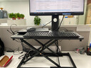 站立筆記本支架臺式折疊電腦辦公桌上桌升降桌可調節桌面增高架 白色60*34（七檔手動(dòng)調節高度） 曬單實(shí)拍圖