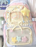 卡特駱高顏值書(shū)包女小學(xué)生初高中生少女雙肩包旅游輕便新款大容量背包女 藍色【帶三個(gè)星星+星星掛件】 曬單實(shí)拍圖