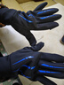 姜輔周成保暖手套男冬季防滑加絨加厚防風(fēng)騎行外賣(mài)摩托車(chē)全指二指翻蓋手套 狼爪加絨-翻蓋藍色 均碼 曬單實(shí)拍圖